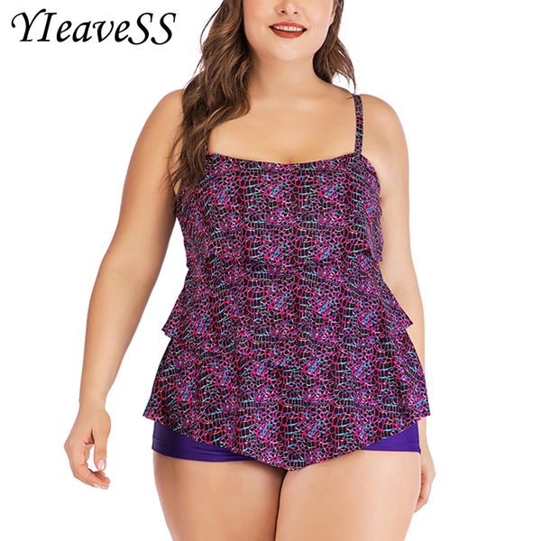 

2019 новый плюс размер 5xl купальники женщины купальные костюмы tankini набор из двух частей купальник печати высокой талией бикини купальни, White;black