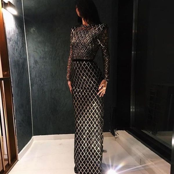 

shiny pure color woman party dress 2019 spring summer long sleeve o neck boho maxi dresses empire long with sequins vestido, Black;pink
