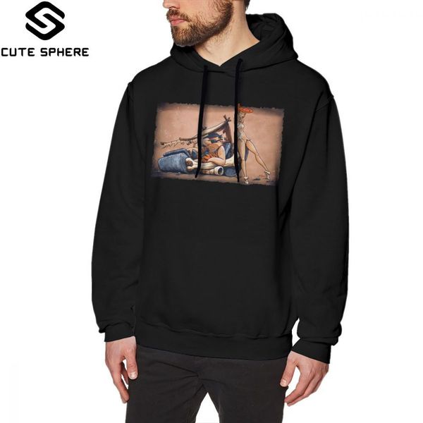 

flintstones hoodie the flintstones go lowbrow hoodies outdoor mens pullover hoodie cotton blue nice x autumn long sleeve hoodies, Black