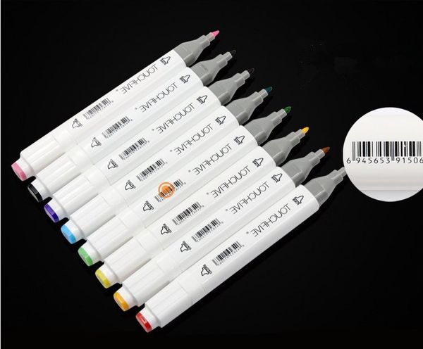 

mb pen optional 168 colors single art markers brush pen dual head manga drawing pens sketch alcohol based markers art suppli, Black;red