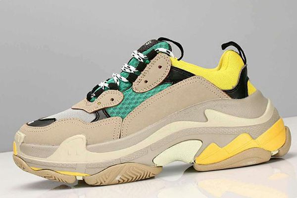 

17fw triple-s walking shoe luxury dad shoes chaussures femme triple s 17fw designer sneakers for men women vintage old grandpa trainer 12s