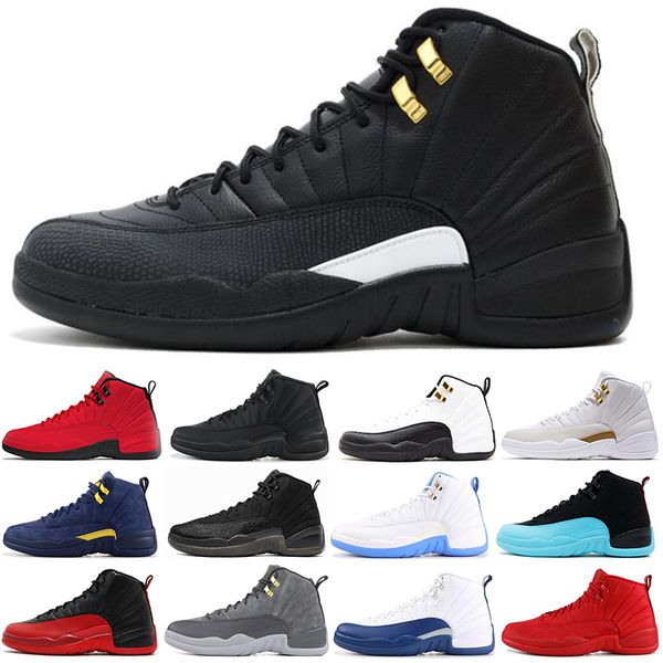

new 12 gym red 12s college men basketball shoes michigan wings bulls flu game the master black white taxi sports trainer sneaker
