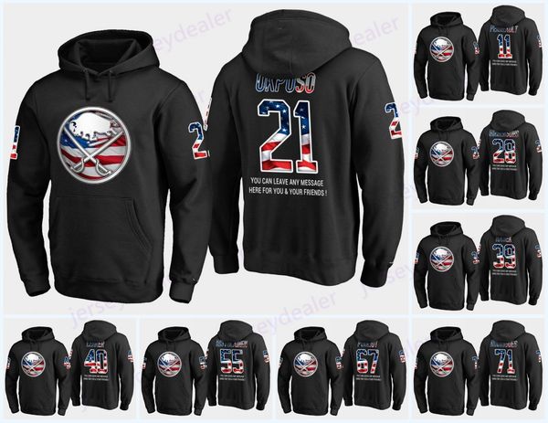 

Custom Mens Buffalo Sabres USA Flag Black Hoodie Jerseys 10 Patrik Berglund 21 Kyle Okposo 81 Remi Elie 9 Eichel Hockey Hoodies Sweatshirts