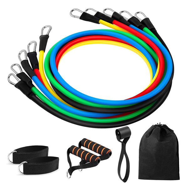 

resistance bands 11 pcs/bag latex crossfit training exercise yoga tubes pull rope rubber expander elastic fitness with bag