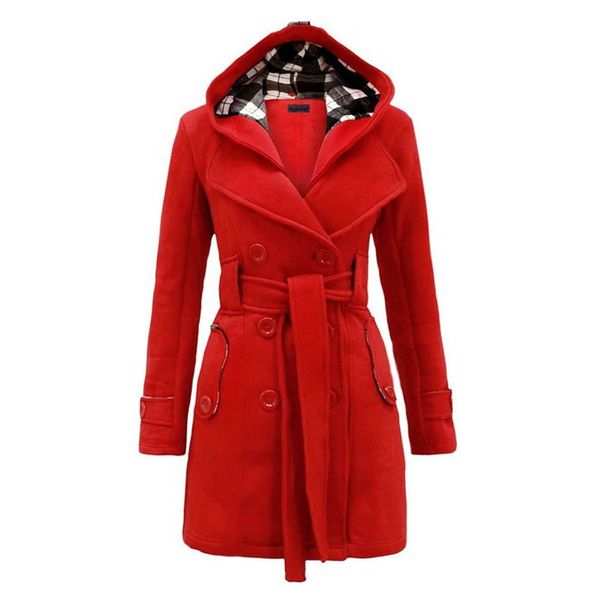 

2019 new women clothing women spring autumn parka womens long thin jacket with hat detachable warm coat, Black