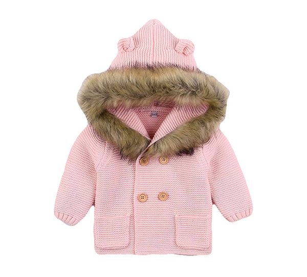 

infant baby kids boy girl winter warm knitted sweater outwear cardigan coat
