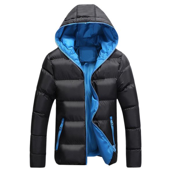 

5xl men winter casual new hooded thick padded jacket zipper slim men and women coats parka outwear warm eda020, Tan;black