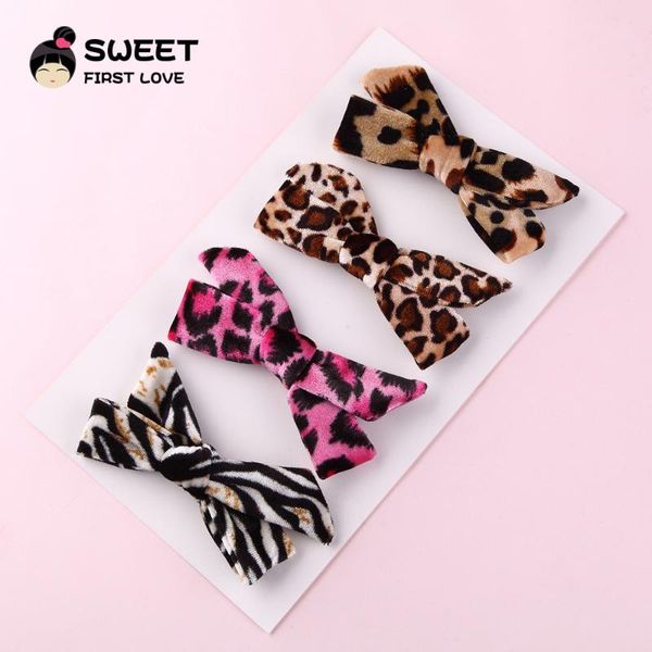 

3pcs/lot kids velvet leopard bows headband fashion hairpins for women girl's cute hair bow with clip hair clips accessories, Slivery;white