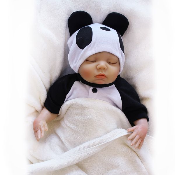 

reborn baby boy dolls 18"46cm soft silicone reborn baby dolls real sleeping doll gift for child bebe bonecas