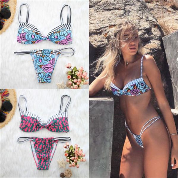 

womne bikinis 2019 snake skin print bikini set push up bathing suit swimwear ladies summer beach bathing suit biquinis swimsuit