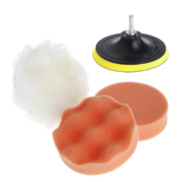 

5шт 4 дюйма 100мм m10 губка убывающая полировка полировка pad kit с drill адаптер 40je