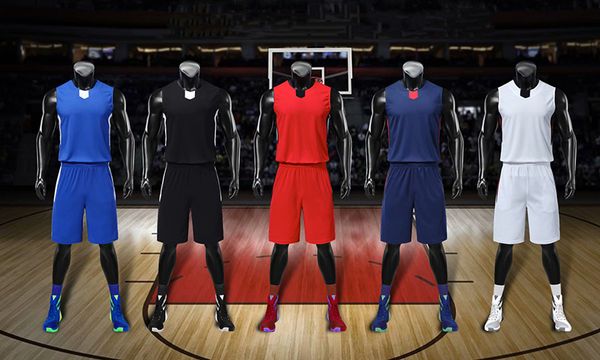 

custom shop basketball jerseys customized basketball apparel sets with shorts clothing uniforms kits sports design mens basketball a20-17, Blue;black
