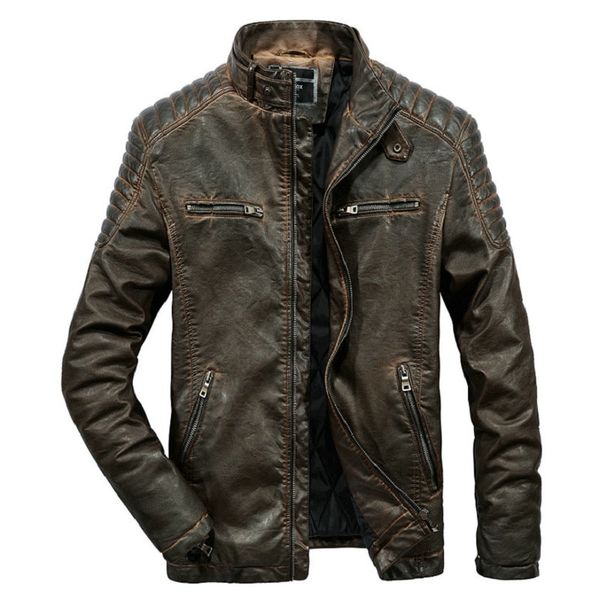 

new men leather jackets pu outerwear men business faux outwear winter motorcycle jacket and coats drop shipping abz189, Black