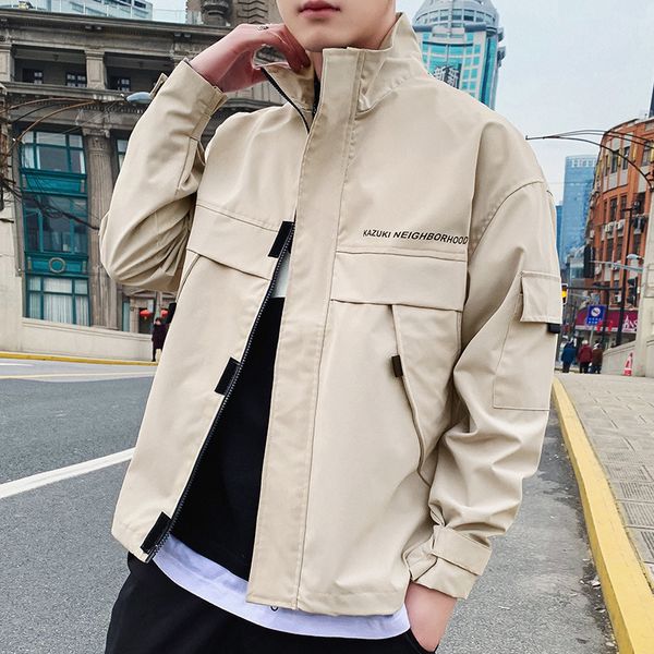 

zogaa 2019 spring autumn men's fashion jackets new korean version trend casual fashion clothes men's loose cotton jackets, Black;brown