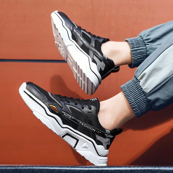 

men's 2020 new fashion summer new korean fashion wild breathable mesh net red dad men's sports and leisure shoes tide