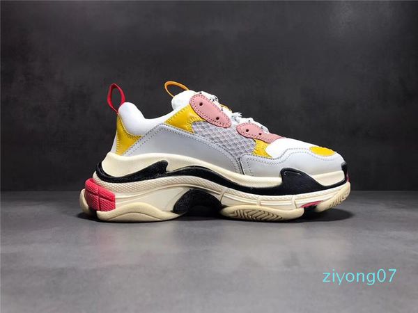 

2020 triple s luxury casual shoes men women trainer shoe women chunck bottom 5 combination soles casual shoe designer cushion sole z07, Black