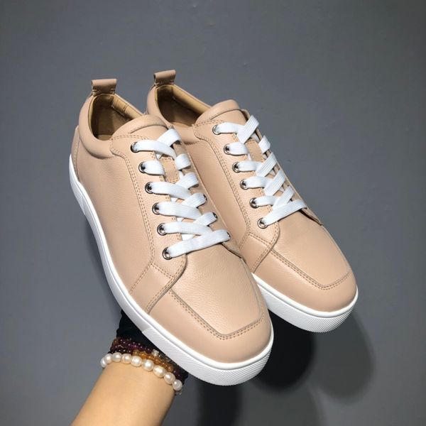 

low cut spikes flats shoes red bottom for men and women leather 004sneakers party designer shoes ing