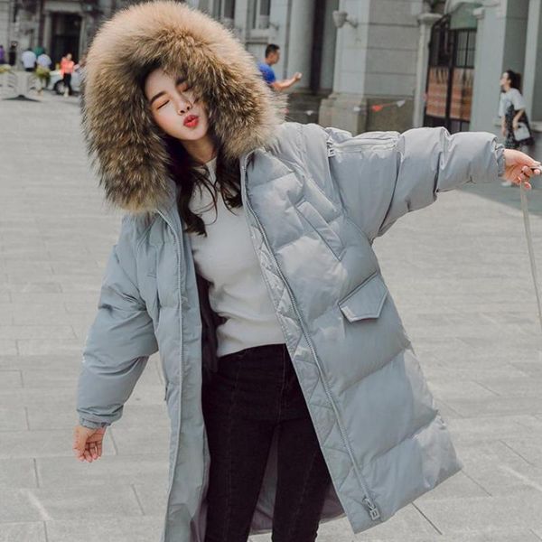 

Women parka winter new winter down jacket padded jacket in the long coats large fur collar hooded Jackets, Black