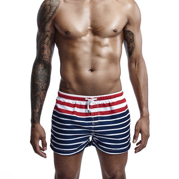 

мужского полосатых бордшорты red navy blue stripes бич штаны мальдивы серфинг коротышка swim shorts quick dry водные лыжи короткая