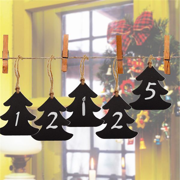 Lavagna piccola in legno Natale Decorazione domestica Ornamenti artigianali Forniture per lavagna Regalo Decorazioni natalizie Forniture per feste CT0407