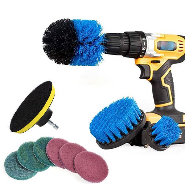 

10pcs/set tile grout power scrubber cleaning drill brush kit scrub tub cleaner tools pld