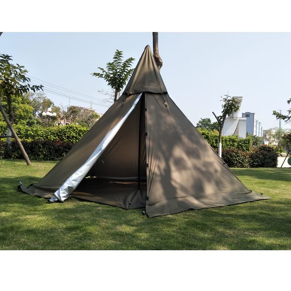 

a5 pyramid tent with a chimney hole/a tower smoke window tent park survival field survival outdoor