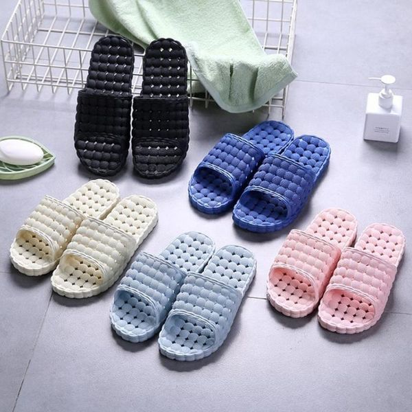 

2020 new breathable simple slippers home comfortable flip flops for bathroom household durable indoor couple sandals, Black