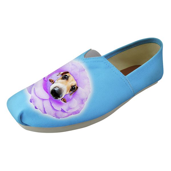 

hycool flower dog cat pattern flat shoes woman ladies casual slacker loafers female slip-on canvas shoes girl beach footwear, Black
