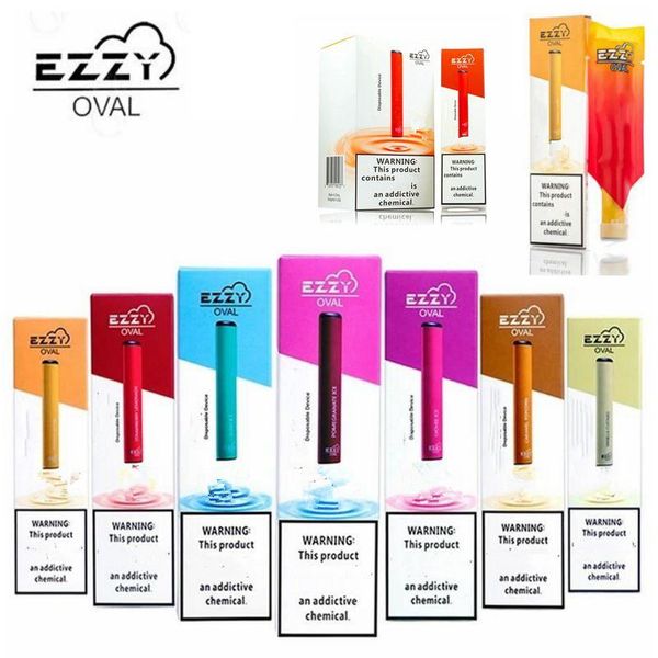 

19 colors EZZY OVAL Disposable Device Pod Starter Kit 280mAh Battery 1.3ml Cartridges Vape Pen PK Puff Plus Bar Bidi Puff Glow DHL Shipping
