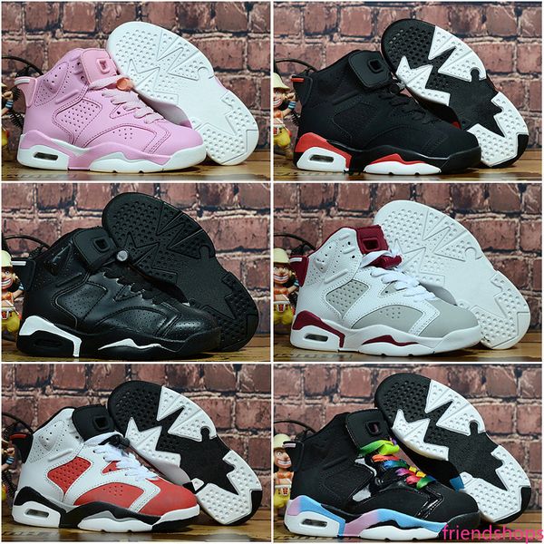 

children s 6 vi basketball shoes kids 6s sports boys girls youths baby oreo black pink athletic sneakers eur 28-35