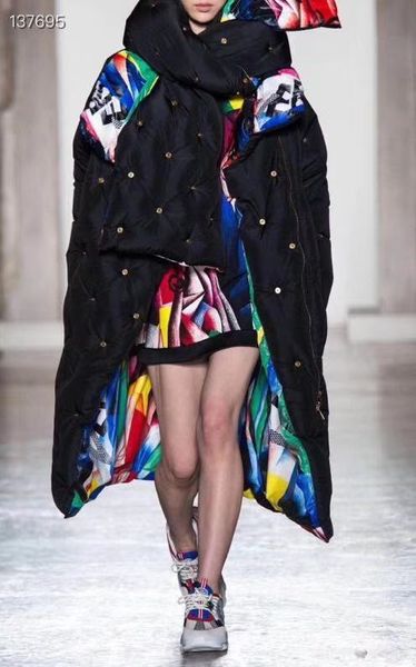 

высокий конец 2019 зима женщины пуховики мода кнопки печати пояса 2 шт белый утка вниз теплый высокое качество популярные элегантные женские, Black