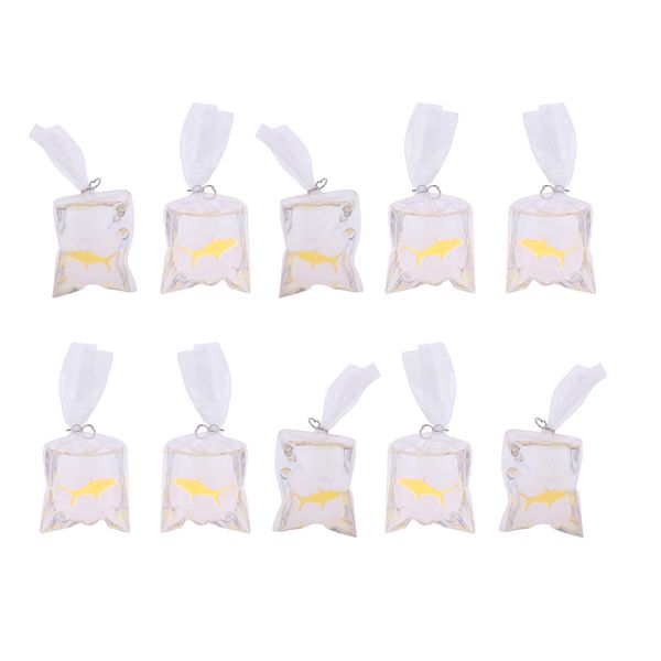 

1/12 dollhouse miniature transparent bag goldfish life scenes decor