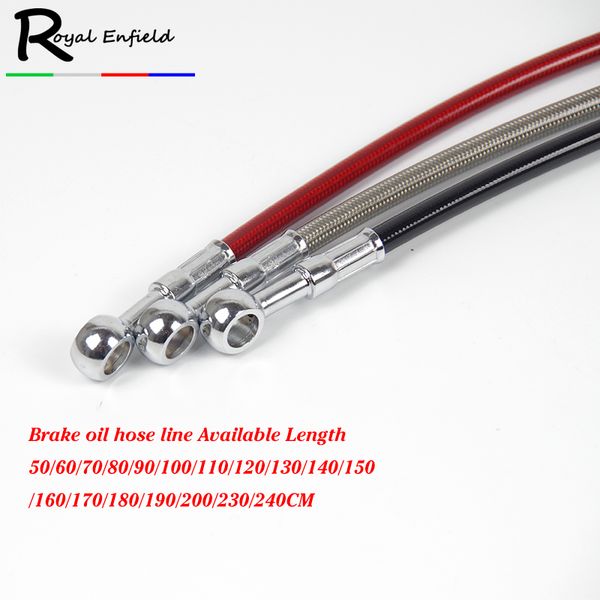 

black 1500mm 2000mm 2300mm motorcycle brake pipe tubing braided steel hydraulic reinforced brake or clutch oil hose line pipe
