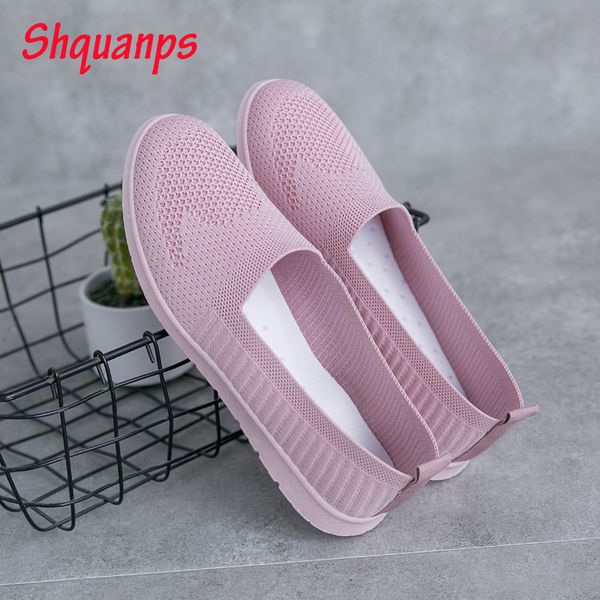 

women\x27s shoes loafers women shoes flat summer casual female breathable zapatillas mujer mesh slip on chaussures femmes, Black