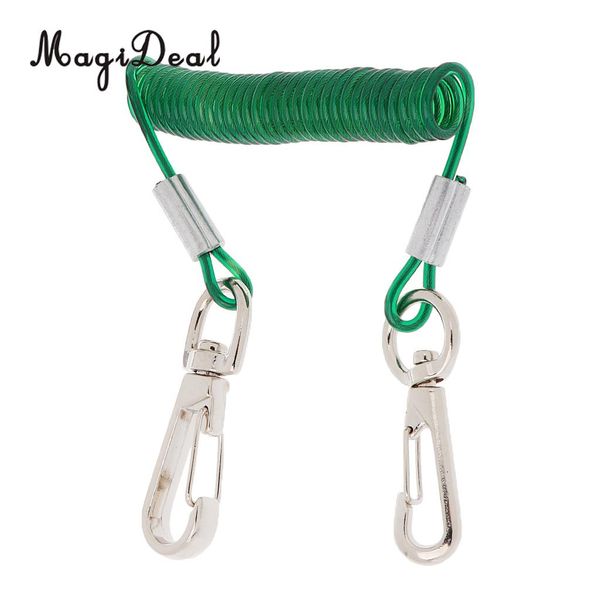 

magideal lightweight retractable coiled fishing lanyard steel wire pier rope tool for rowing boat fishing diving water sports