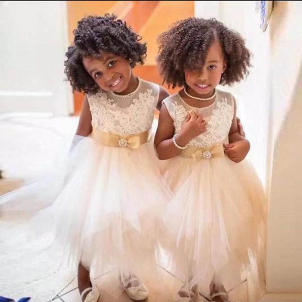 

a line flower girl dresses floral applique little girls birthday party wear kids first communion dresses, Red;yellow