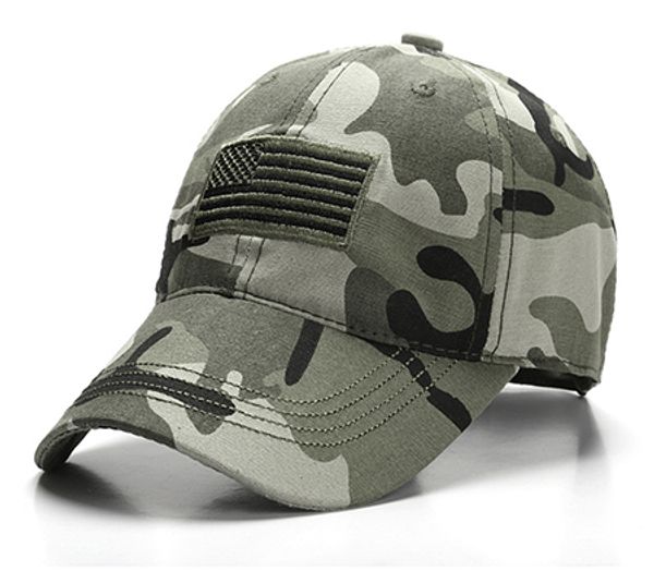 

new men usa flag camouflage baseball cap army embroidery cotton tactical snapback dad hat male summer sports america trucker cap, Blue;gray
