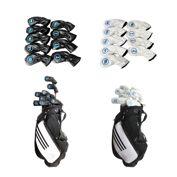 

4-aw 9pcs golf club head cover irons headcover protector with number 4-aw 9pcs on feet sneakerhead wfpkn