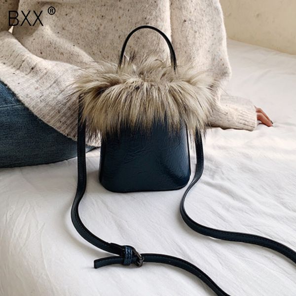 

bxx] winter plush crossbody bags for women 2019 shoulder messenger bag lady phone handbags and purses a204