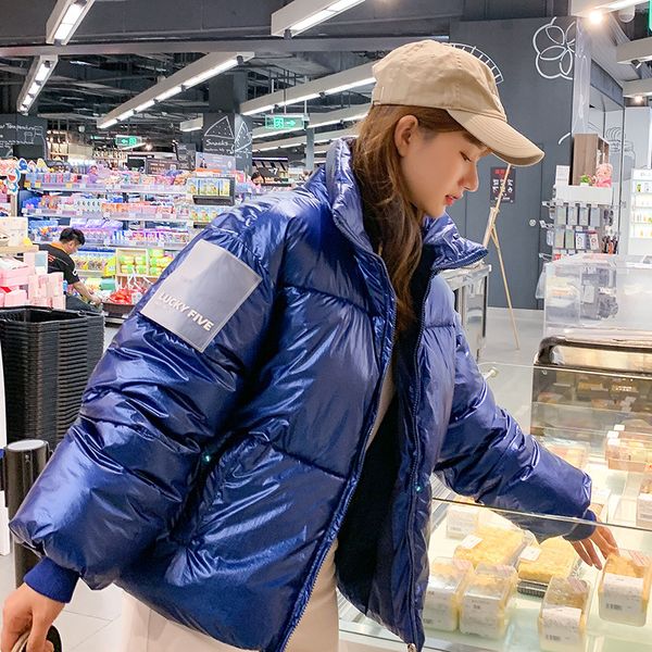 

хлеб подавать женщина короткий фонд ins easy 2019 student толстые и беспорядочные хлопок зима сыпучие coat, Black