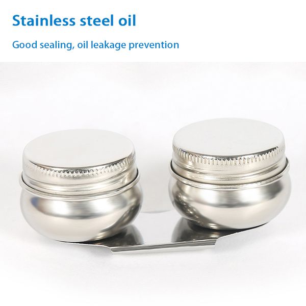 

нержавеющая сталь двойное отверстие масло горшок масляной краской картины цветовой палитры с типом крышки двойной рот барабана герметичного