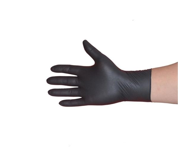

lot black color latex garden gloves epidemic prevention rubber or cleaning woman gym glove