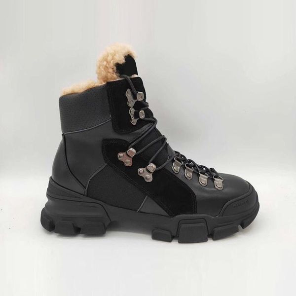 

flashtrek ankle boots mens sneakers winter boots white/black chunky shoe martin boots fashion outdoor shoes with box c21 02