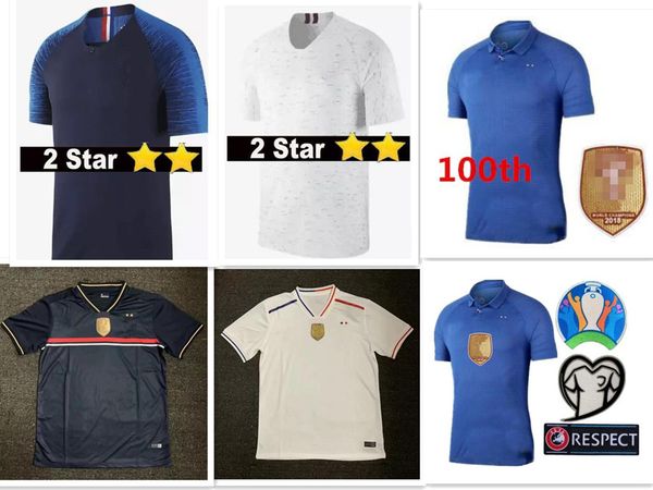 

soccer jersey 2019 world cup GRIEZMANN POGBA MBAPPE KANTE GIROUD 100th anniversary 18/19/20 football shirt 100 years