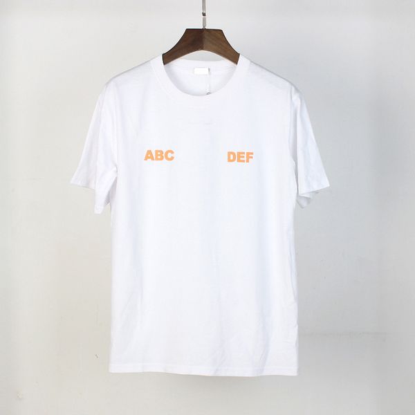 

women designer summer t-shirts lovely flower tags with abc def letter prints brand women summer tee -xxl, White