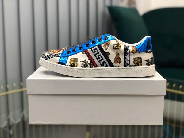 

2020 season four new style non-slip resistant leather color matching men's shoes fashion wild printing low-basketball running shoes2, Red;white