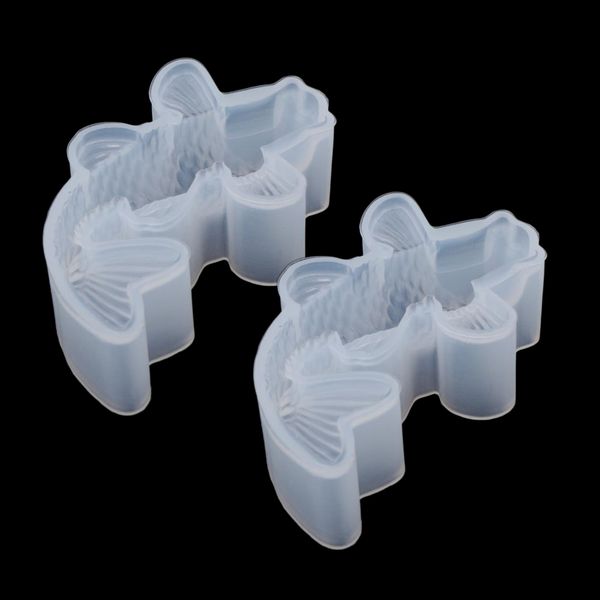 

2 pcs koi fish cake decor fondant chocolate mold bakeware