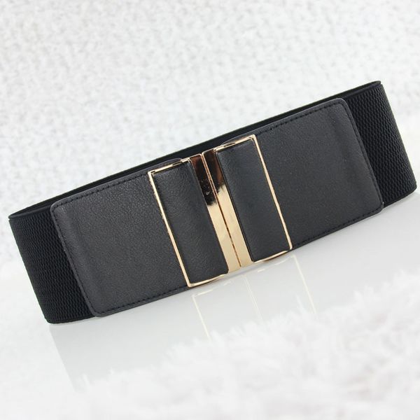 

фанера двойная коробка пряжка универсальный эластичный пояс женский ремень украшения пояса, Black;brown