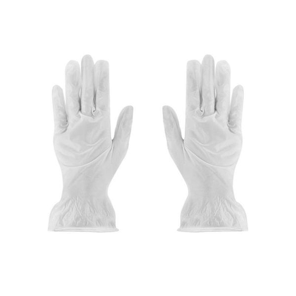 

100шт одноразовые нитриловые латексные перчатки белые защитные перчатки бытовые чистящие средства гибкие антистатические свойства