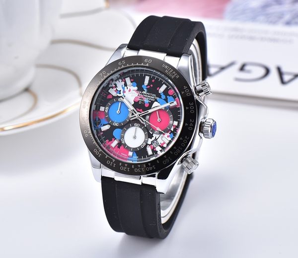 

все subdials работа мода мужские часы силиконовой лентой кварцевые часы мужчины спорта человек наручные montre homme бизнес мужской clockrel, Slivery;brown